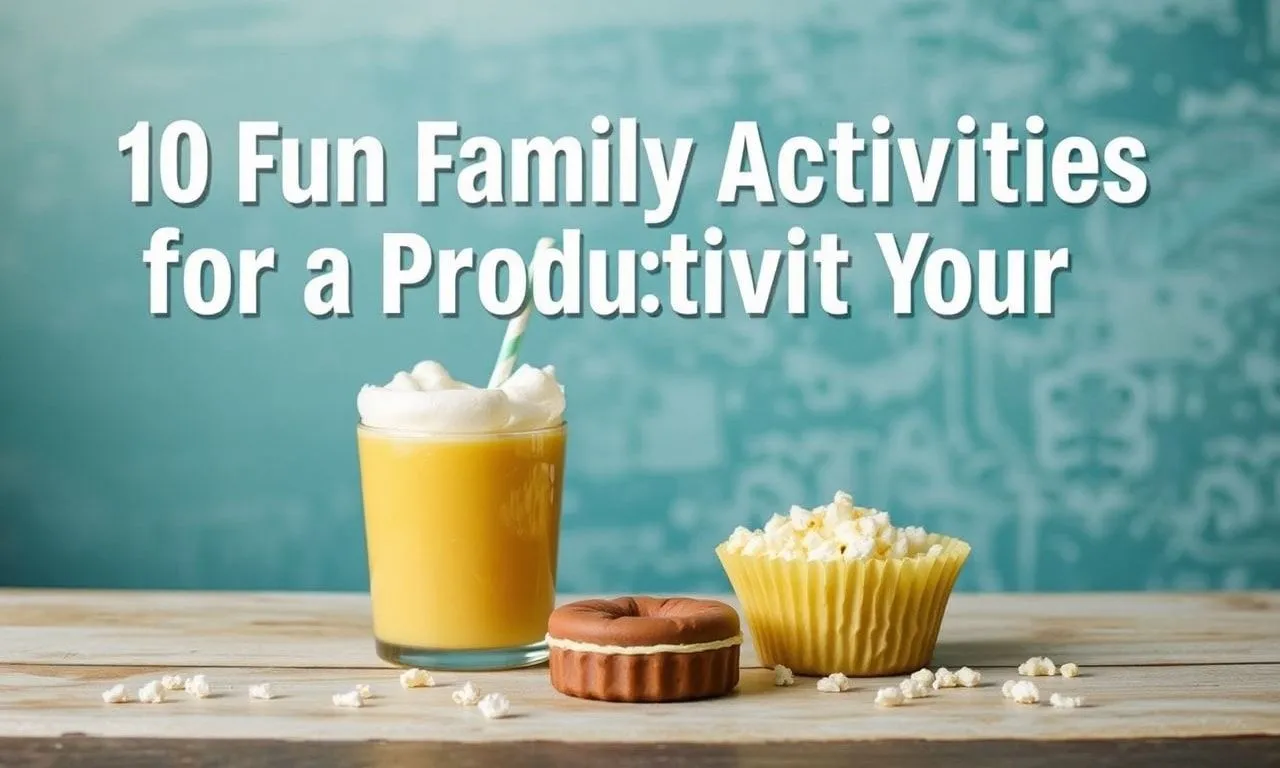 10 Fun Family Activities for a Productive Weekend 10 Fun Family Activities for a Productive Weekend 1. Family Movie Night: Choose a film that everyone will enjoy, make some popcorn, and snuggle up on the couch for a cozy movie night. 2. Bake Together: Spend the afternoon baking your favorite treats. It's a fun way to spend time together and you'll have delicious goodies to enjoy. 3. DIY Craft Projects: Get creative with some DIY crafts. You can find plenty of ideas online that are suitable for all ages. 4. Family Game Night: Dust off your b